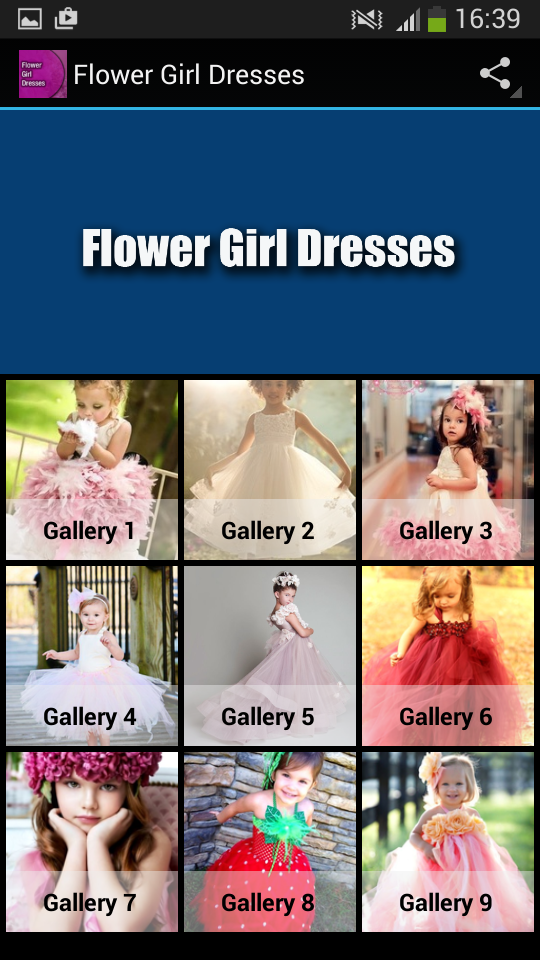 Android application Flower Girl Dresses screenshort