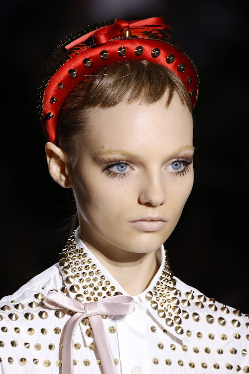 Statement lashes at the Prada Spring/Summer 2019 show.