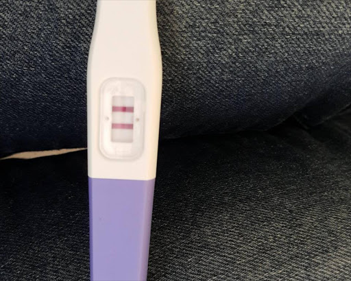 A positive result pregnancy test. File photo
