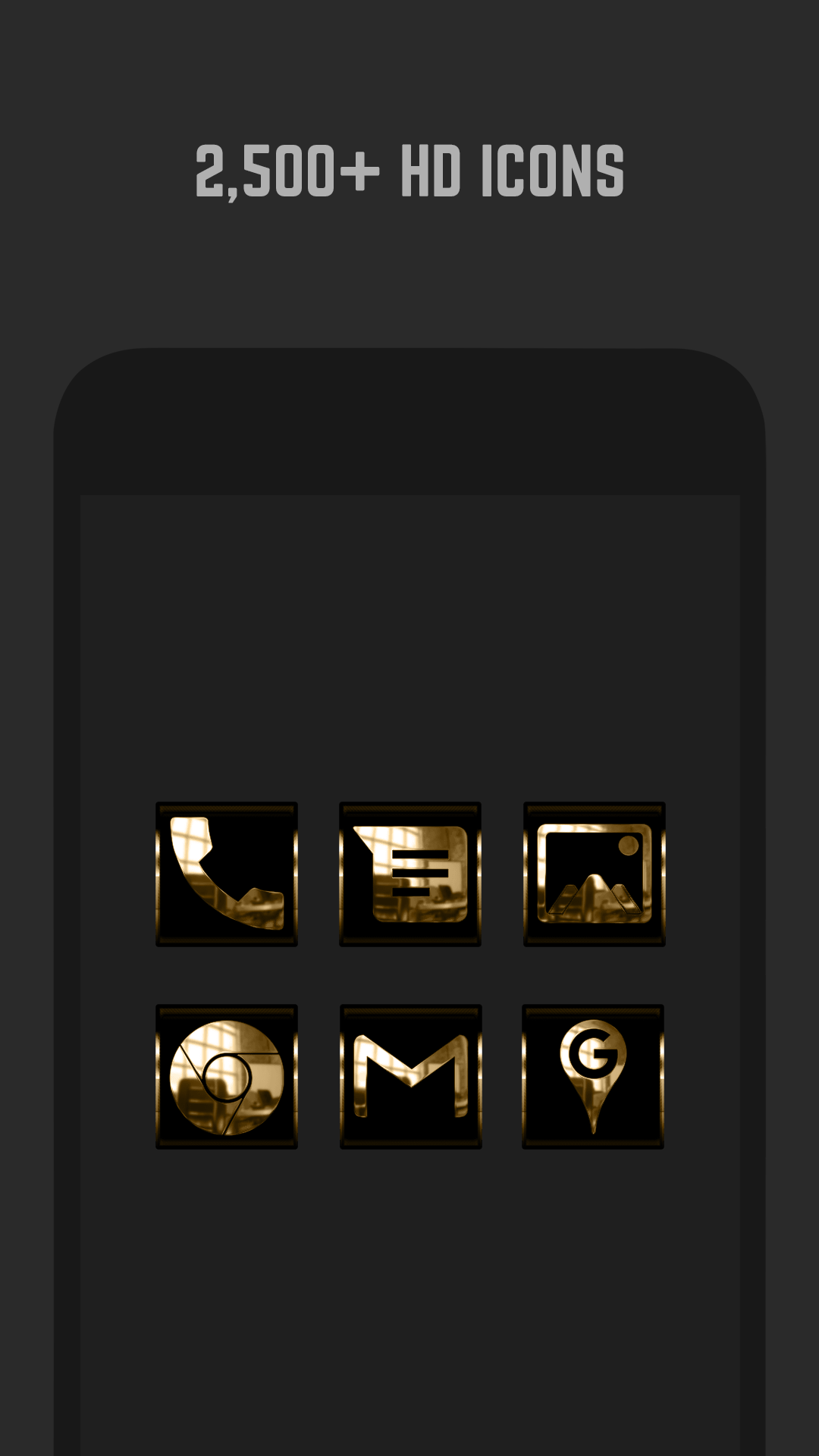 Android application Gold Krome Icon Pack screenshort