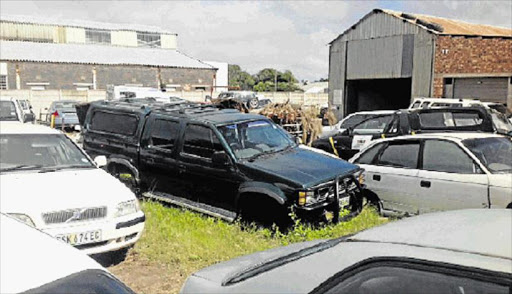 GOING NOWHERE: Teacher Thobeka Mhlanga was shocked to find out thieves allegedly stole the wheels from her double cab in the yard of a Port Alfred car repair business Picture: DAVID MACGREGOR