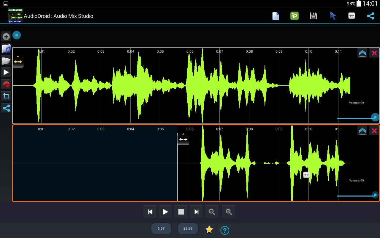 Android application AudioDroid : Audio Mix Studio screenshort