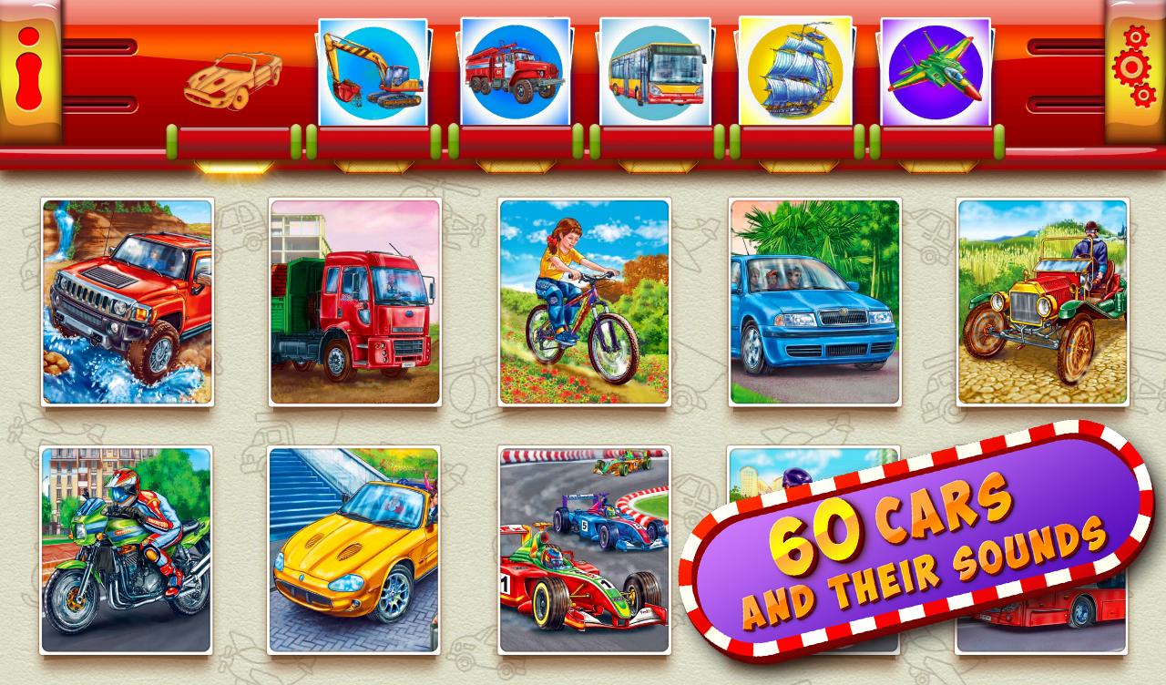 Android application World of Cars! Car games for boys! Smart kids app screenshort