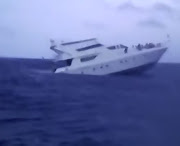 The phoenix was out at  sea during a storm. 