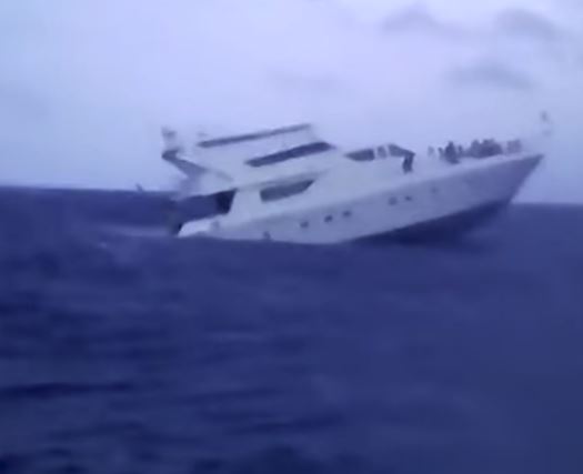 The phoenix was out at sea during a storm.