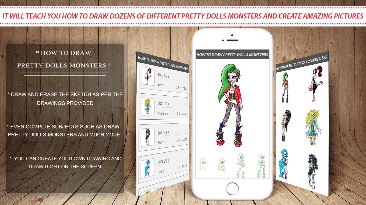 How to Draw Pretty Dolls Monsters — приложение на Android