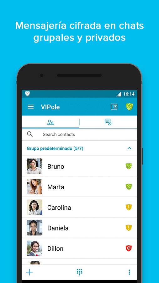 Android application VIPole Secure Messenger screenshort