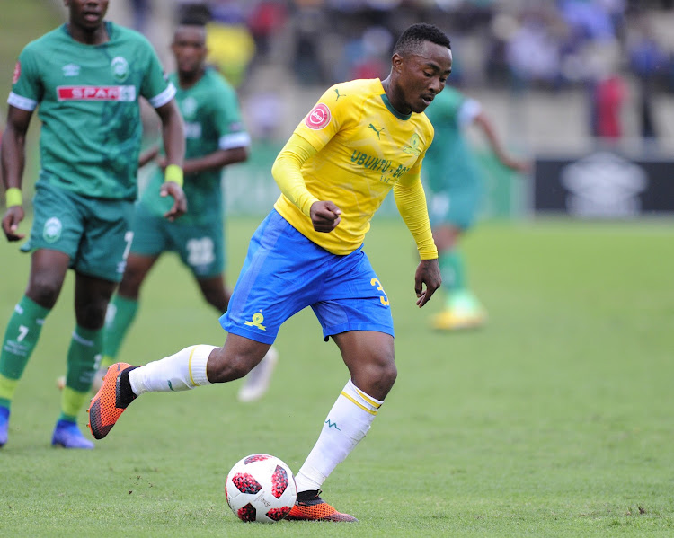 Lebohang Maboe of Mamelodi Sundowns in action during the Absa Premiership match against AmaZulu at King Zwelentini Stadium in Umlazi on September 15 2018.