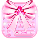 ダウンロード Pink SMS Keyboard Theme Diamond Ribbon をインストールする 最新 APK ダウンローダ