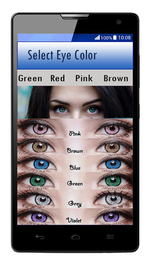 Eye Color Changer – Eye Lens Photo Editor — приложение на Android