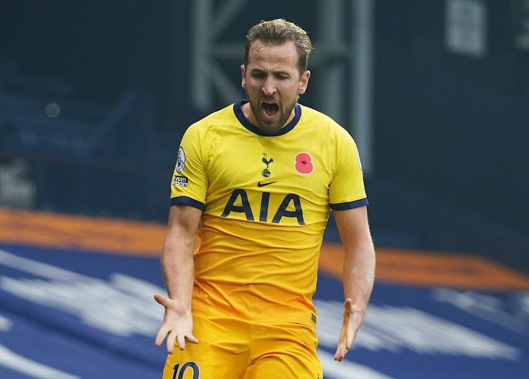 Tottenham Hotspur's Harry Kane celebrates after scoring the late winner and the only goal of the match.