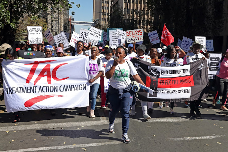 Members of NGOs demanded the health department in Gauteng prioritise the fight against cancer. Picture: THAPELO MOREBUDI