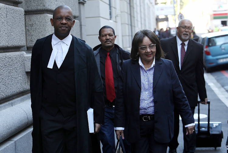 Cape Town Mayor Patricia de Lille and her lawyer Adv Dali Mpofu arriving at the Western Cape High Court on Monday, 4 June 2018.