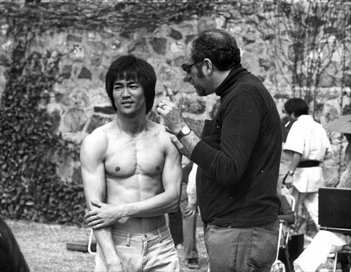 Fred Weintraub, right, with Bruce Lee on the set of 'Enter the Dragon' in Hong Kong.