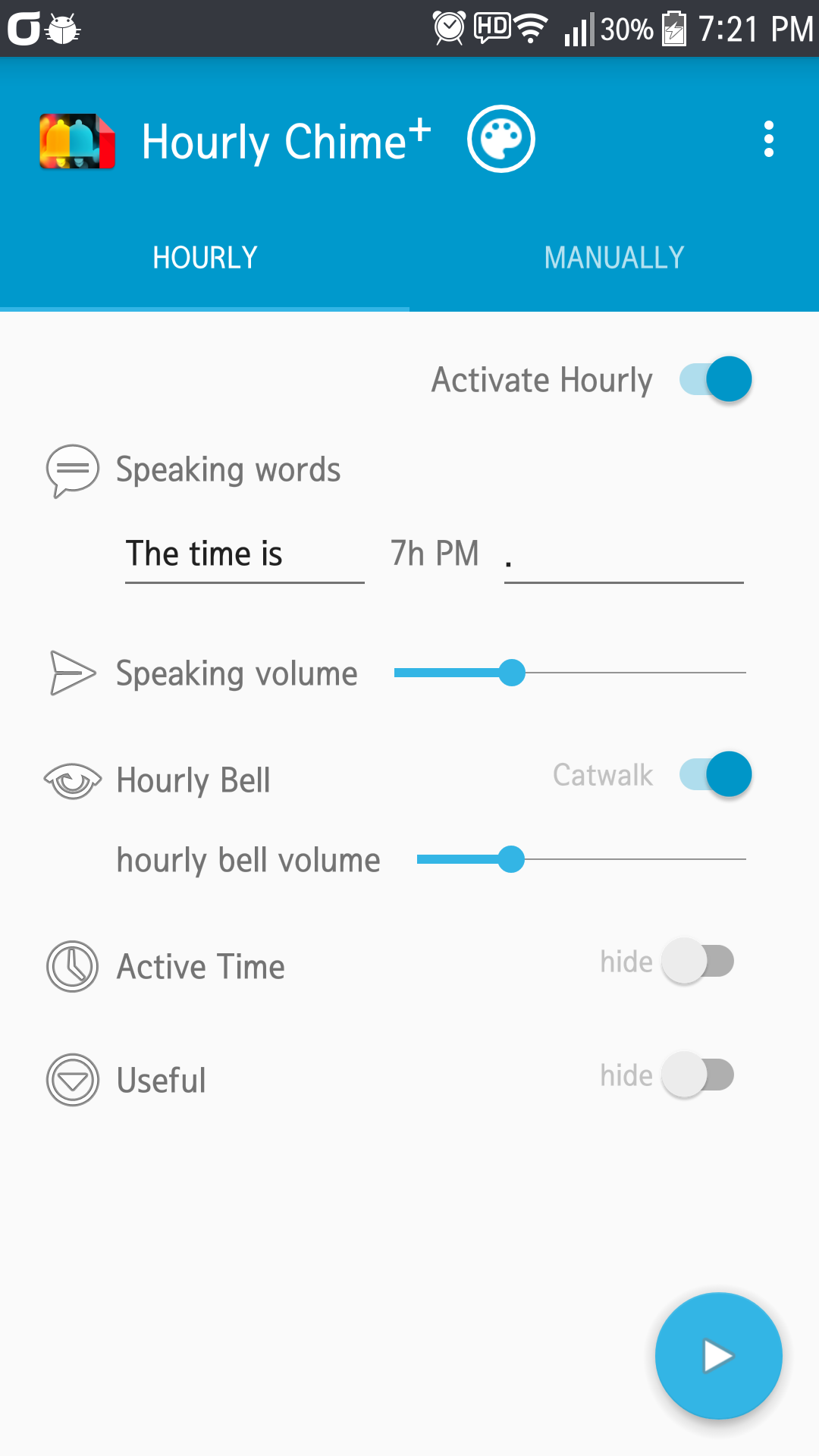 Android application Hourly Chime+ (Talking Clock) screenshort