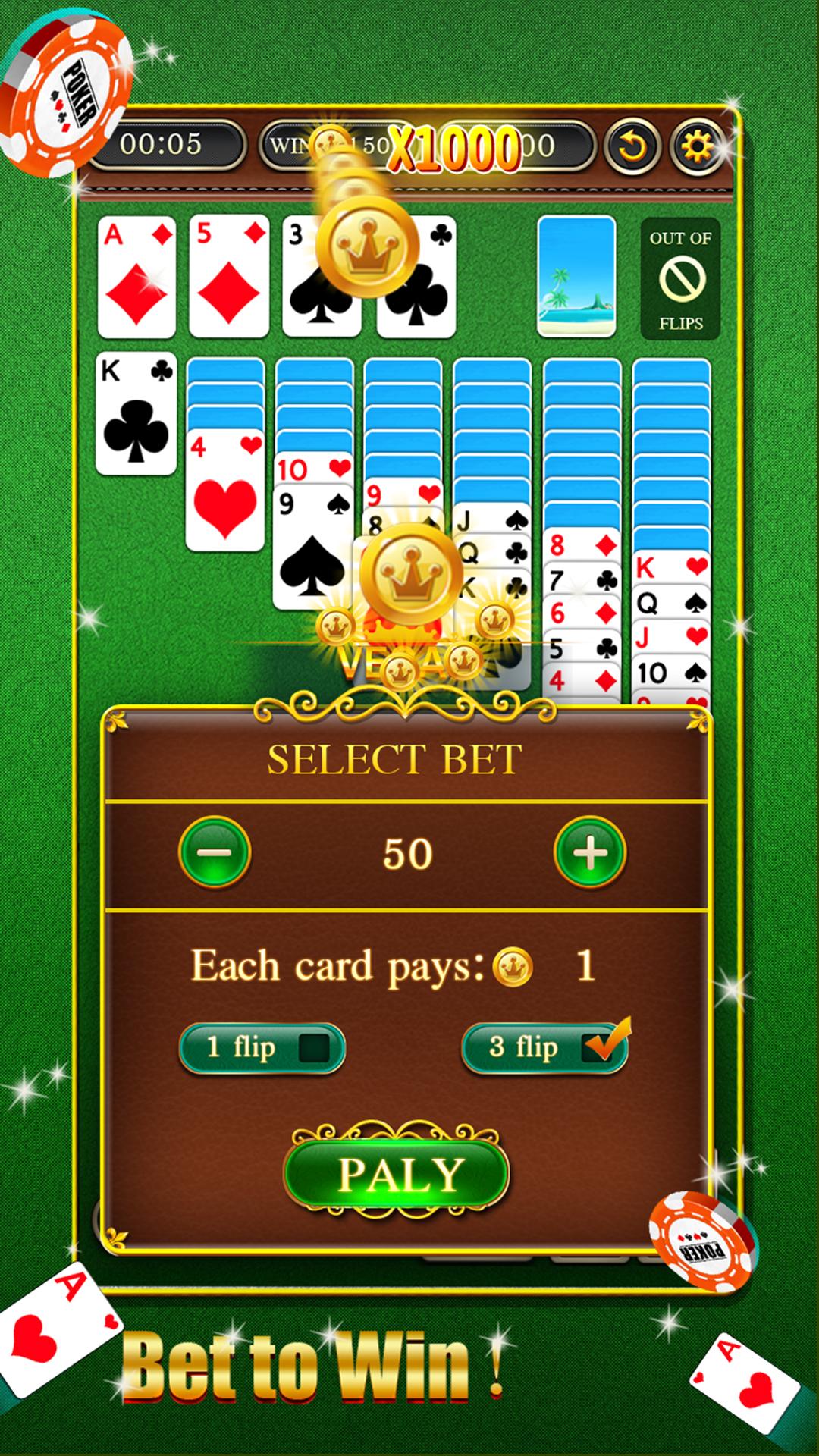 Android application Vegas Solitaire Regal screenshort