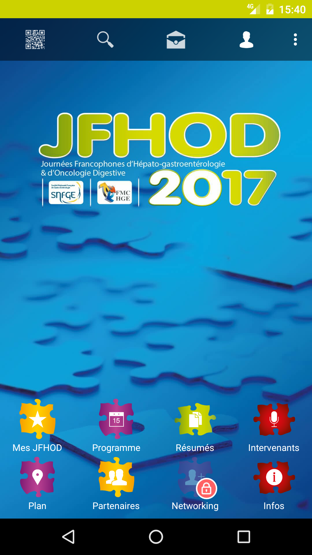 Android application JFHOD Congrès screenshort