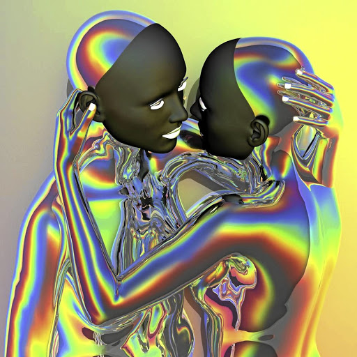 Troy Ford's art shows digitised human forms engaging in activities and thinking about emotions such as love.
