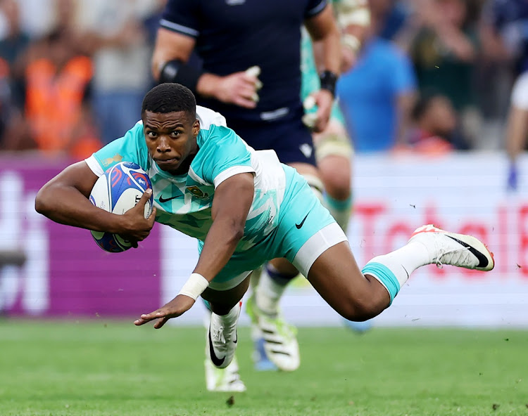 Grant Williams of the Springboks during the Rugby World Cup 2023 match against Scotland at Stade Velodrome in Marseille, France on September 10 2023. Picture: JEAN CATUFFE/GETTY IMAGES
