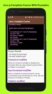 learn basic java Programming tutorials offline Screenshot