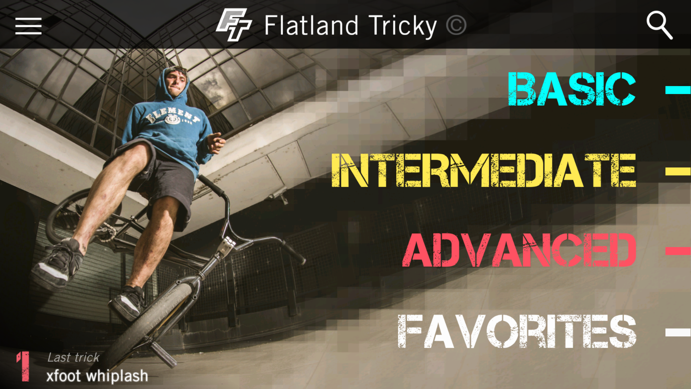 Android application Flatland Tricky: BMX 4D How-To screenshort