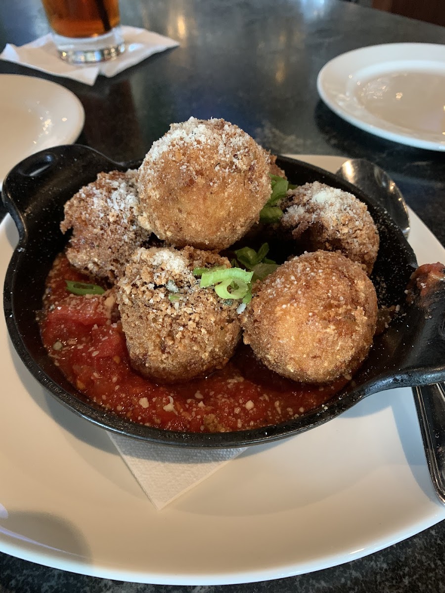 Gluten free risotto fritters