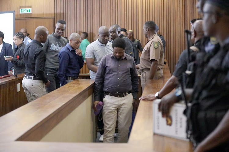 Senzo Meyiwa murder accused leave the dock after appearing in the North Gauteng High Court in Pretoria.