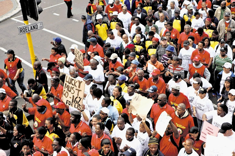 Striking public service workers are planning socially distanced marches in all major cities on Wednesday.