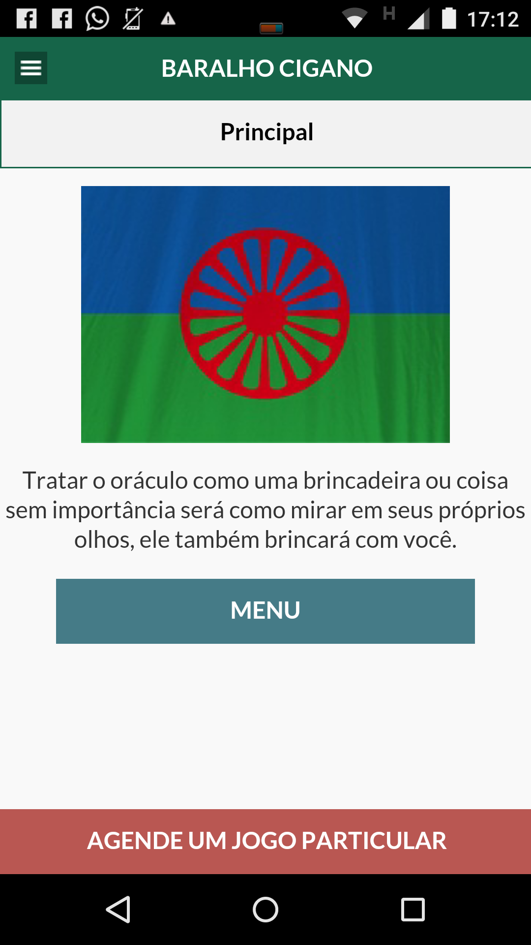 Android application Baralho Cigano PRO screenshort