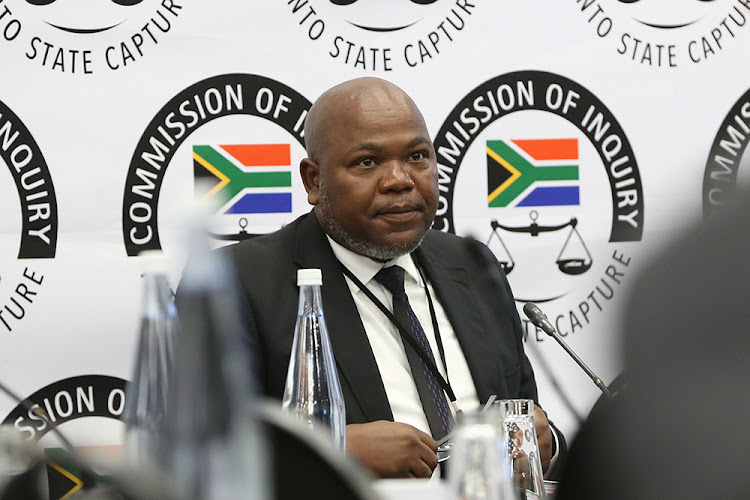 Former National Director of Public Prosecutions Mxolisi Nxasana at the commission of inquiry into state capture in Johannesburg on Wednesday.