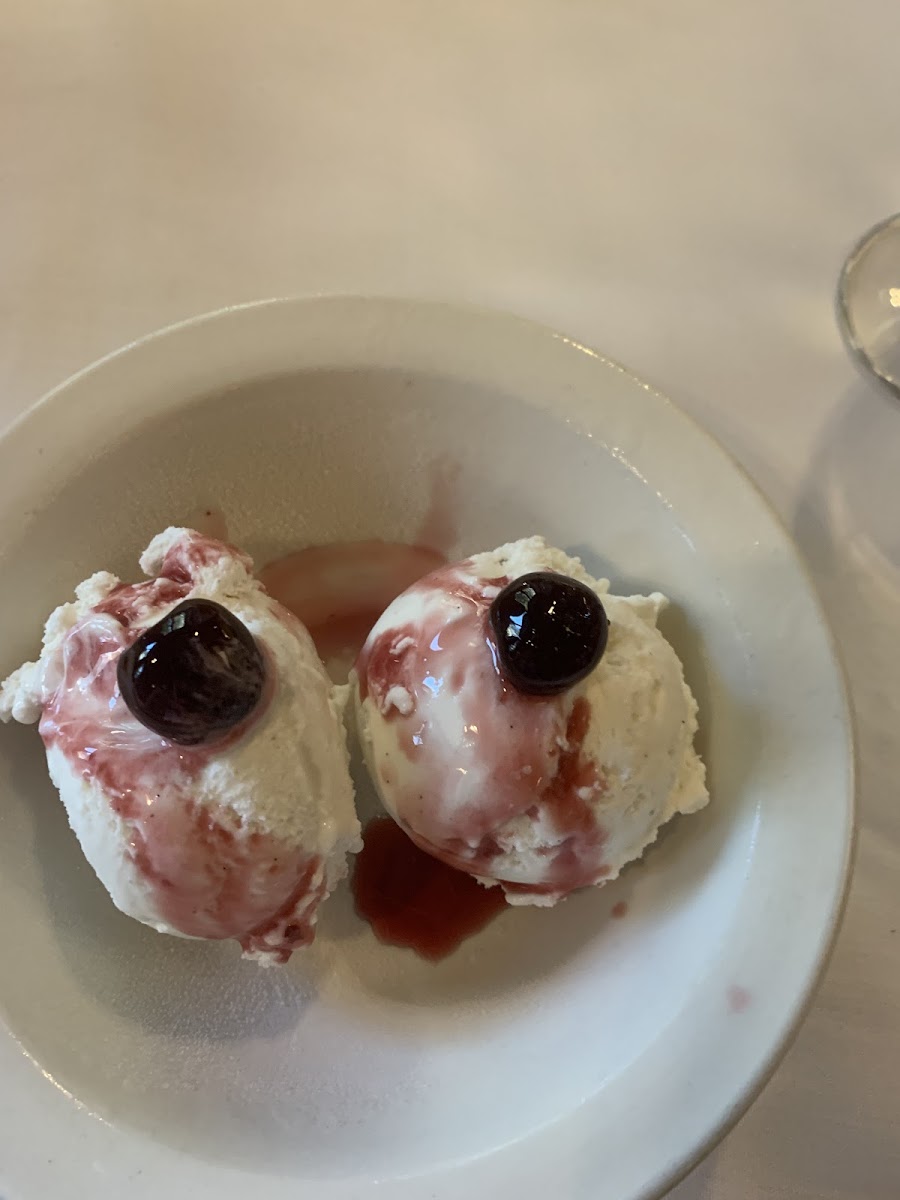 Vanilla Gelato with Cherries (daily special)