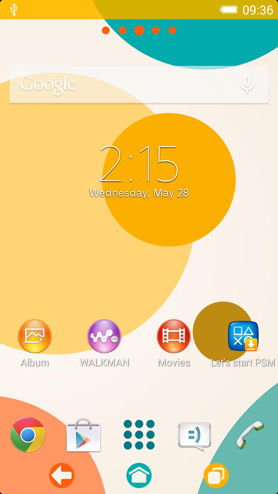 Android application Xperia™ CircleVaganza Theme screenshort