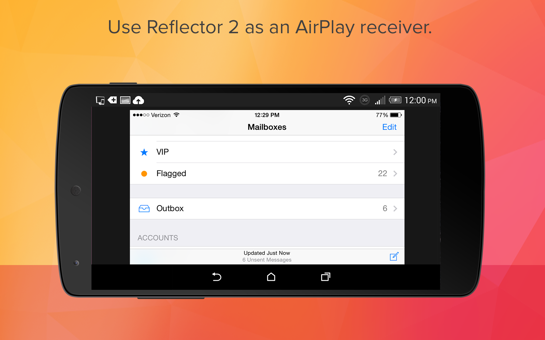 Android application Reflector 2 screenshort