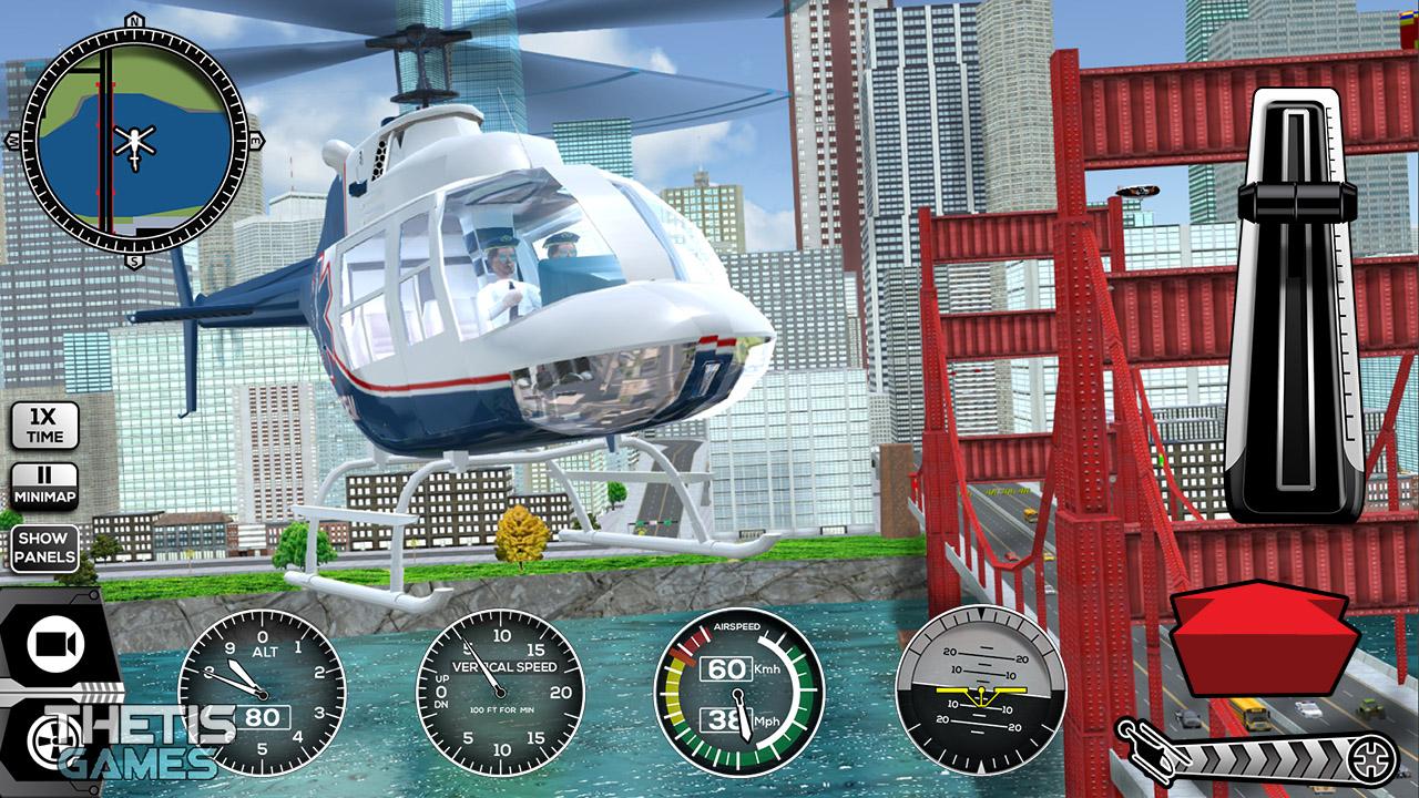 Android application Helicopter Simulator 2017 HD screenshort