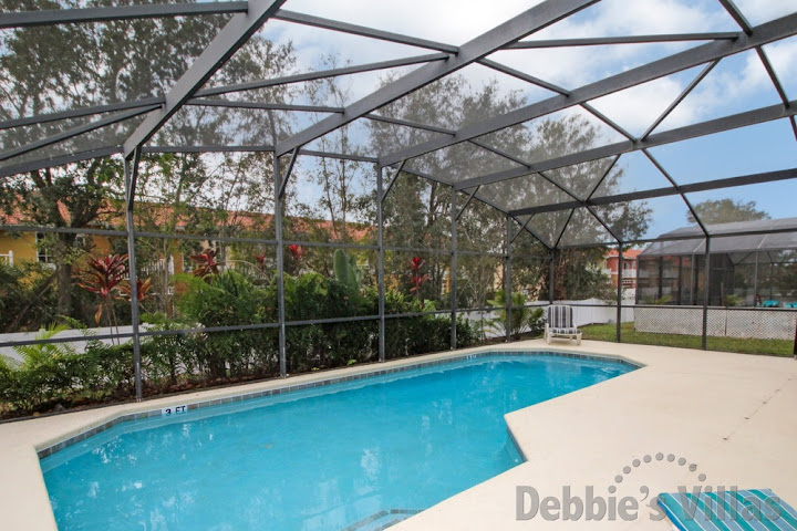 Private south-facing pool at this Kissimmee vacation villa