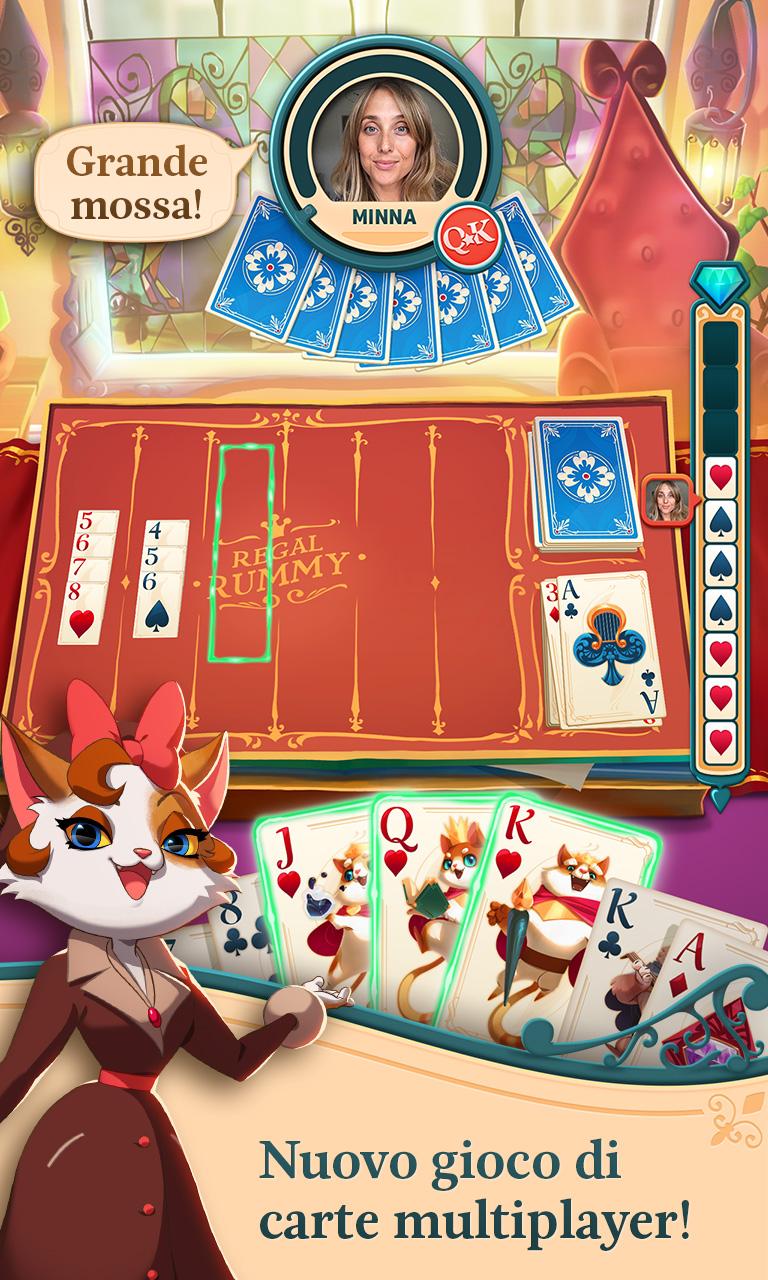 Android application Shuffle Cats - Regal Rummy screenshort