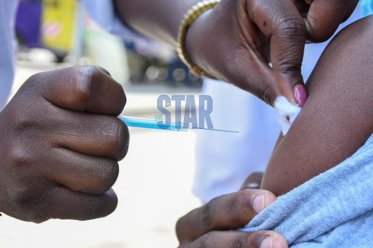 Vaccination exercise by the Nairobi Metropolitan Service at the Central Bus Station on September 17, 2021.