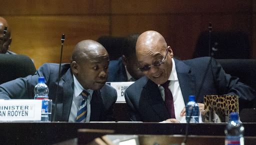 Former finance minister Des van Rooyen with ex-president Jacob Zuma.
