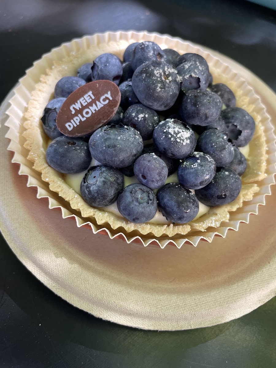 Blueberry tart was to die for.