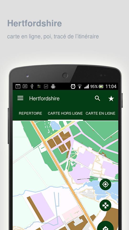 Android application Hertfordshire Map offline screenshort