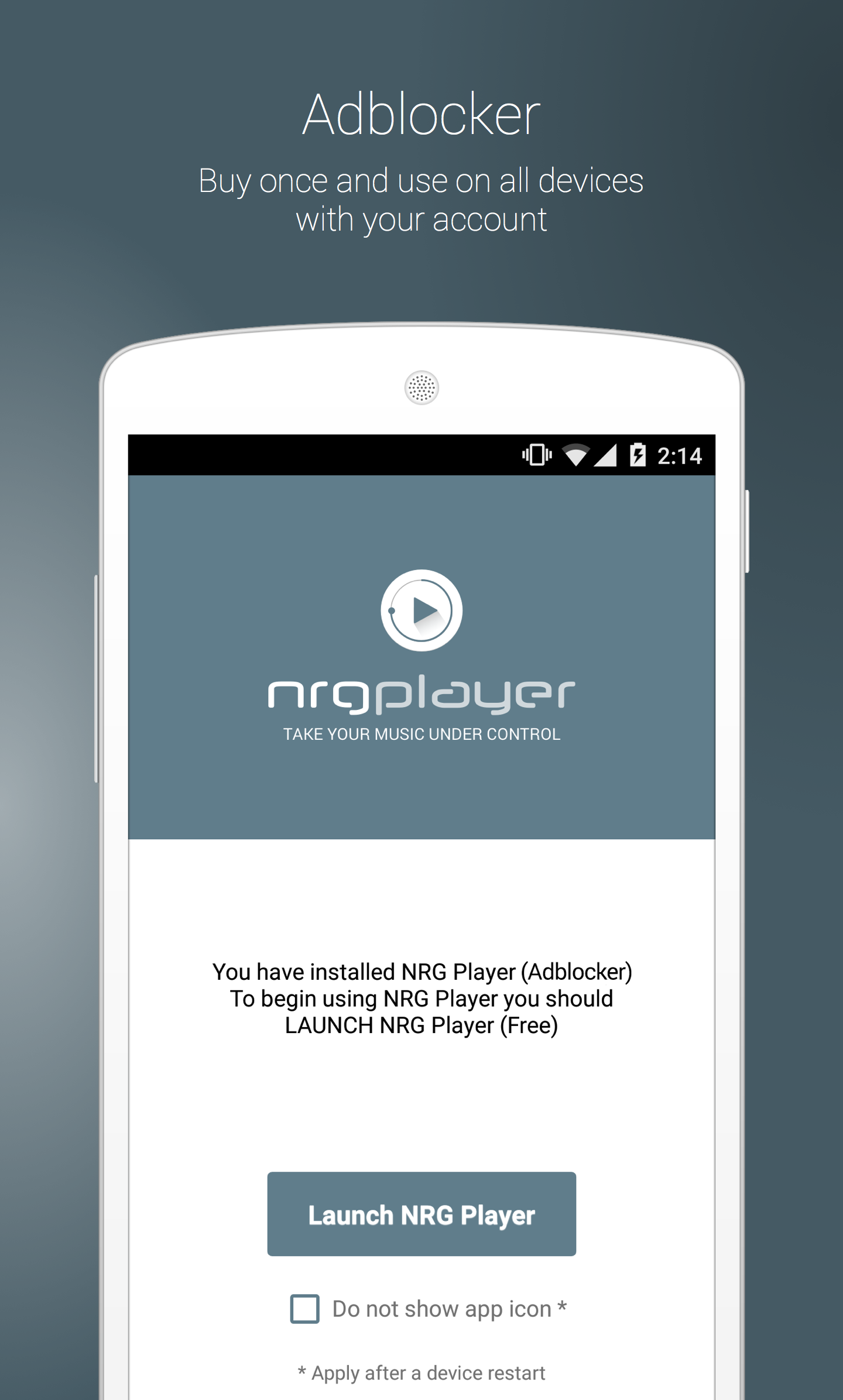 Android application NRG Player Adblocker screenshort