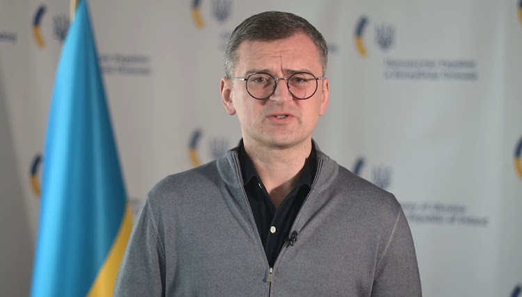 Minister of Foreign Affairs of Ukraine Dmytro Kuleba during a virtual press briefing with international journalists on March 27, 2024.