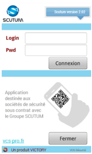 Android application Scutum pointage screenshort