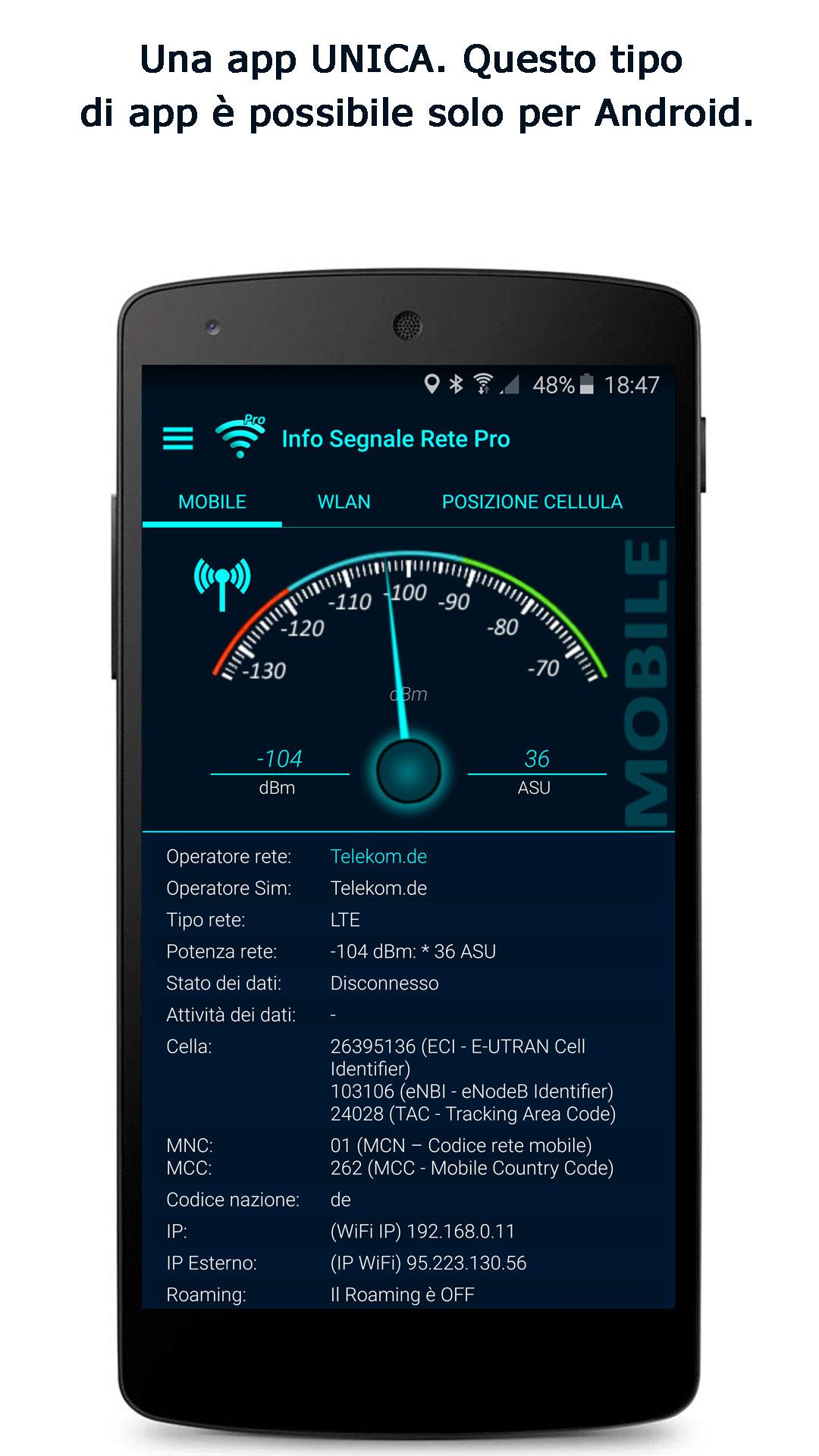 Android application Network Signal Info Pro screenshort