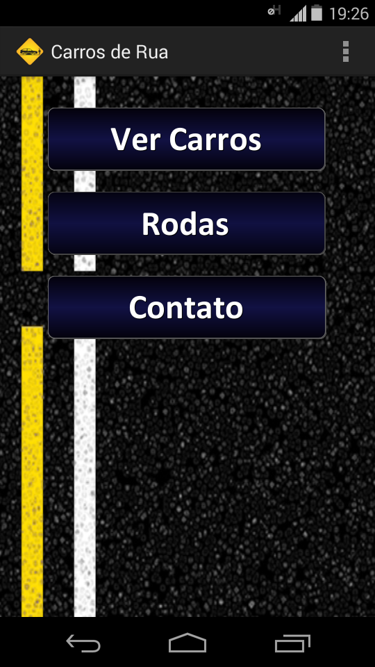 Android application Carros de Rua screenshort