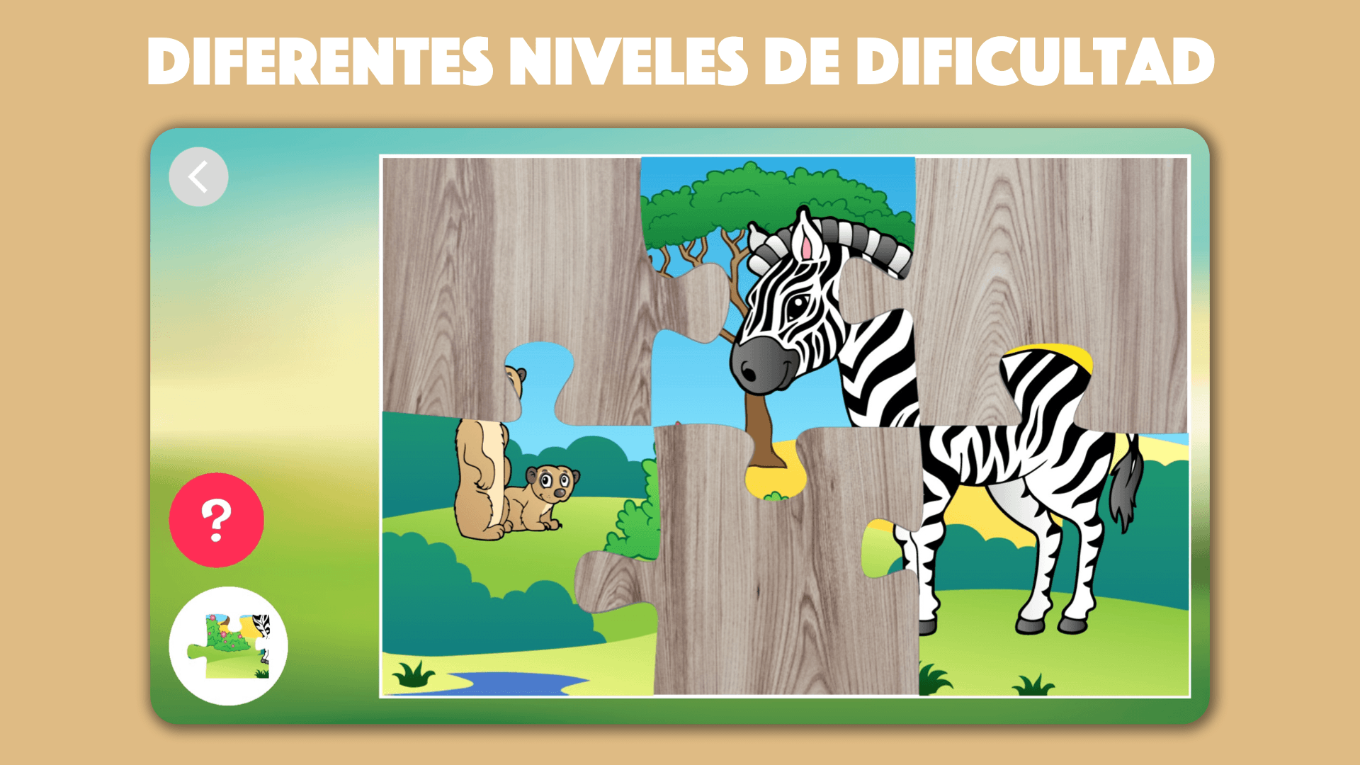 Android application Animal jigsaw puzzles for kids screenshort