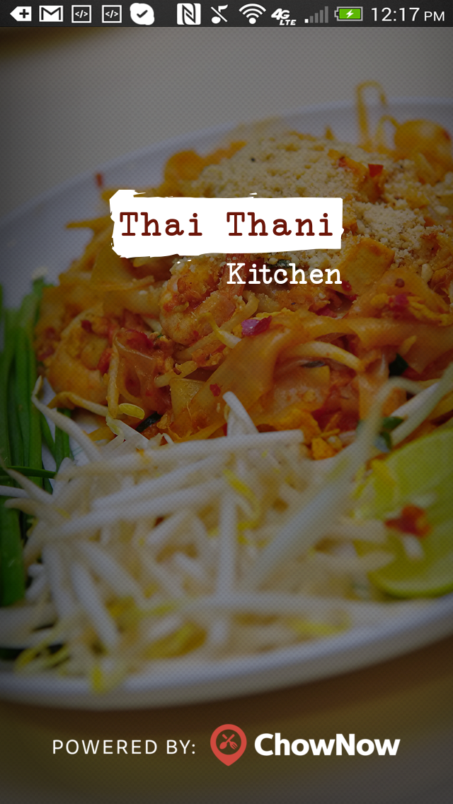 Android application Thai Thani Kitchen screenshort