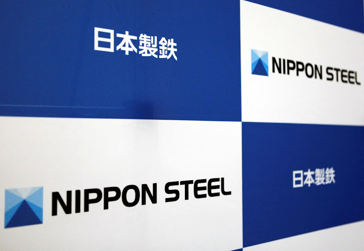 FILE PHOTO: The logos of Nippon Steel Corp. are displayed at the company headquarters in Tokyo, Japan March 18, 2019. Picture taken March 18, 2019. REUTERS/Yuka Obayashi/File Photo