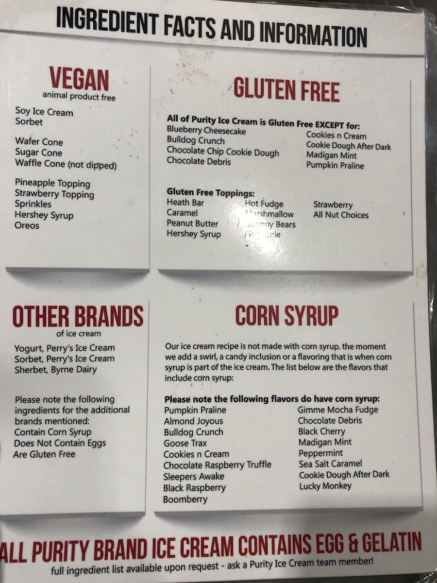 Excellent celiac-safe options with knowledgeable & careful staff. Options are clearly communicated & precautions are taken to prevent cc.