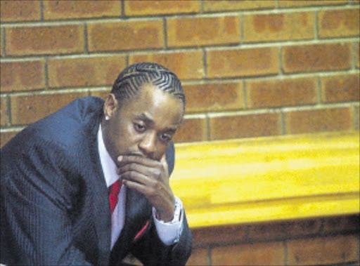SERIOUS CHARGES: Hip-hop musician Molemo 'Jub Jub' Maarohanye at his murder trial in the Protea Magistrate's Court yesterday . PHOTO: VELI NHLAPO